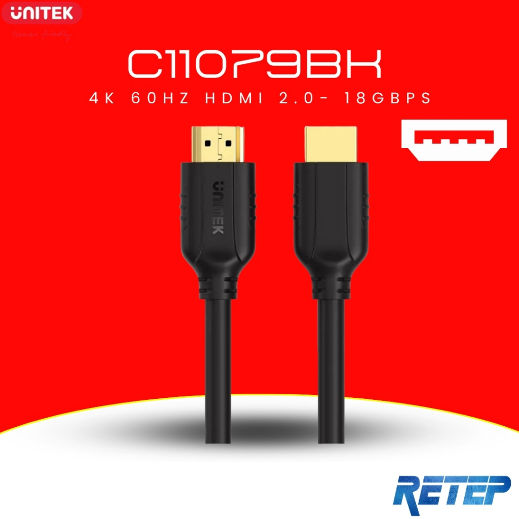 (ส่งด่วน) UNITEK สาย HDMI สำหรับ CAPTURE CARD สงสัญญาณ 4K 60HZ รุ่น C11079BK