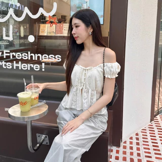 3pcs.basket Marine lace top เสื้อแขนตุ๊กตา