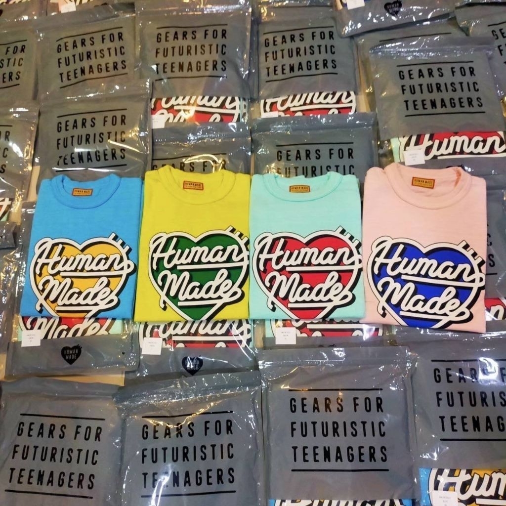 (พร้อมส่งของแท้) เสื้อ HUMEN MADE  ใจใหญ่ COLOR T-SHIRT Detail :HM29CS032 MADE IN JAPAN🇯🇵