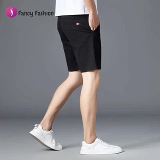 Fancy Fashion กางเกงขาสั้นผู้ชาย เอวยางยืด กางเกง ขาสั้น ชาย ผ้ายืด