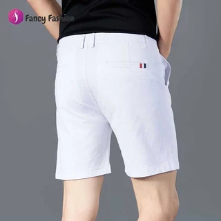 Fancy Fashion กางเกงขาสั้นผู้ชาย เอวยางยืด กางเกง ขาสั้น ชาย ผ้ายืด