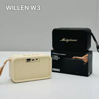 ลำโพงบลูทูธไร้สาย รุ่น W03 รองรับ Bluetooth USB และ TF Card เชื่อมต่อได้ 2 ตัว พร้อมสายหิ้ว กำลังขับ 5W ของแท้ 100% ดีไซ