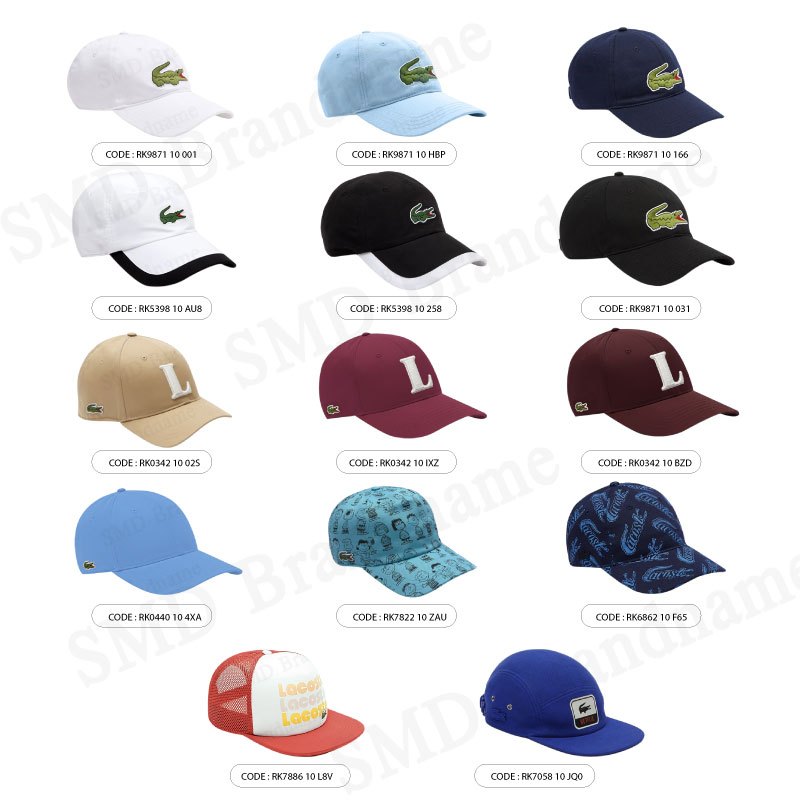 Lacoste หมวกแก๊ป หมวกเบสบอล สำหรับผู้ชายและผู้หญิง สินค้าจากชอป สินค้าแท้ 100%