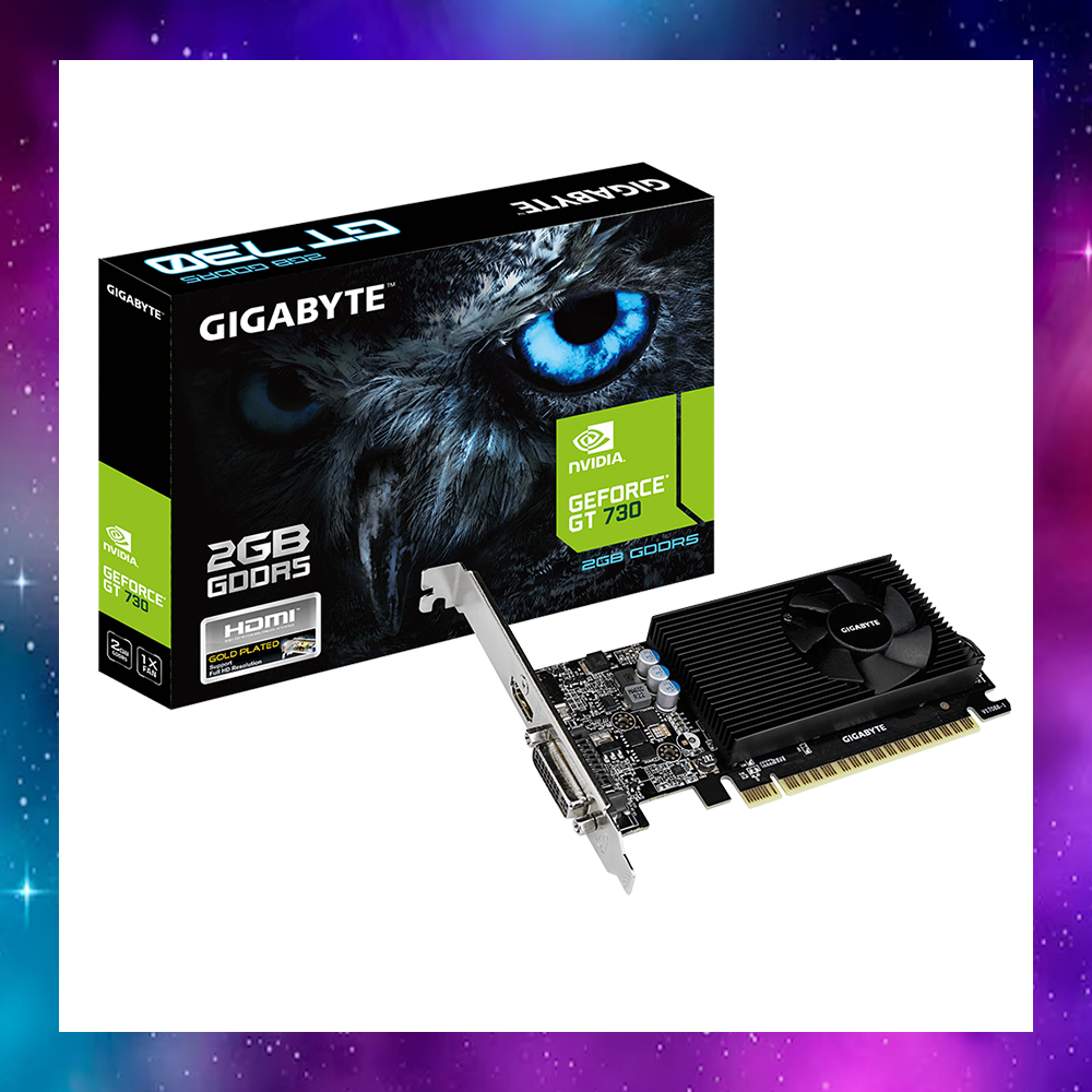 VGA (การ์ดแสดงผล) GIGABYTE GEFORCE GT 730 - 2GB GDDR5 (GV-N730D5-2GL) ใช้งานปกติ