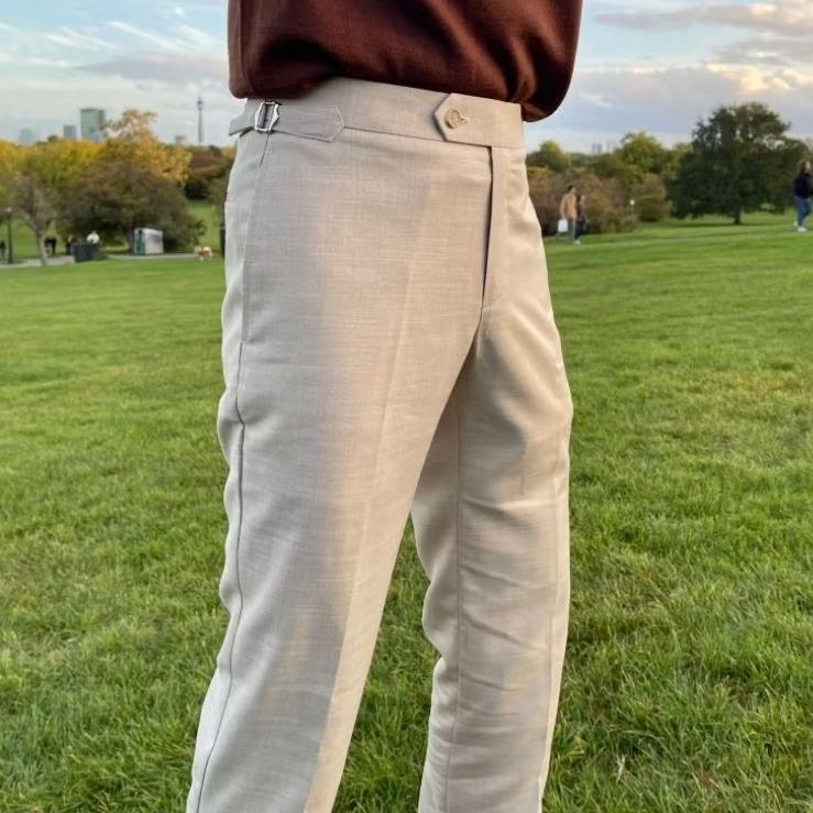 VINCH Double Belts Trousers V.1 - Light Beige