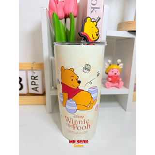 แก้วเก็บความเย็นหมีพูห์ แถมหลอด พกพาง่าย ดีไซน์น่ารักจาก Dis…