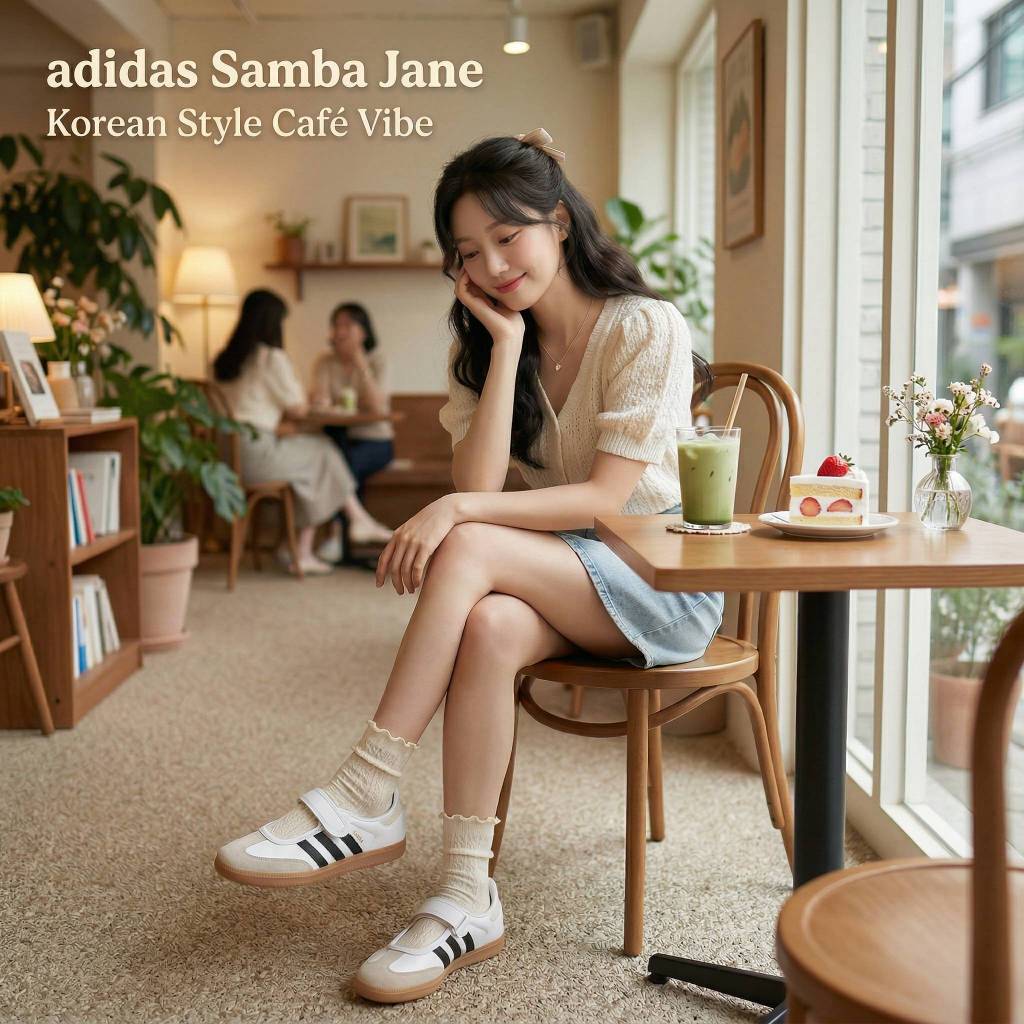 Adidas ไลฟ์สไตล์ รองเท้า Samba Jane ผู้หญิง สีขาว JR1402
