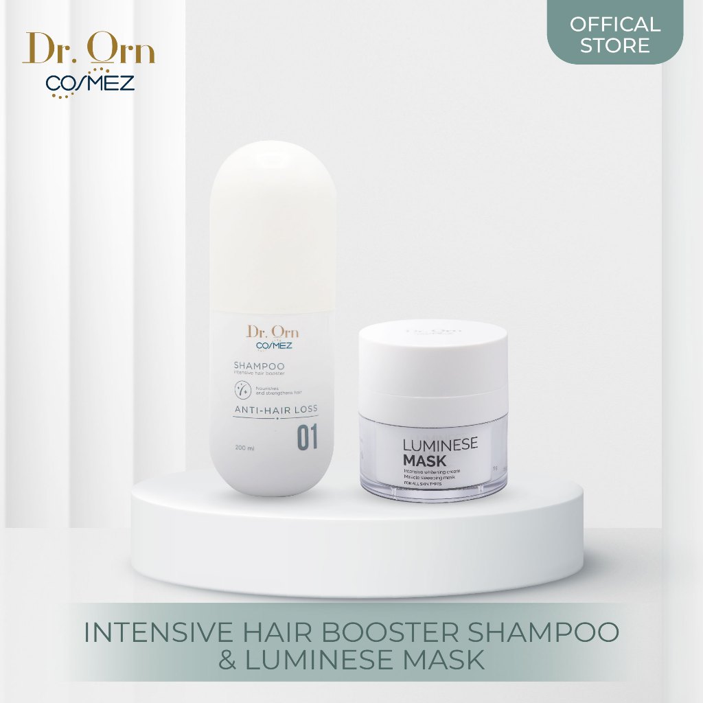 Dr.Orn Cosmez Luminese Sleeping Mask มาส์กหน้า + Anti Hair Fall Shampoo แชมพูผมลดผมร่วง