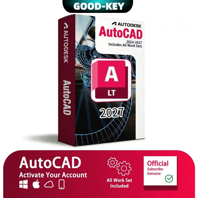 [GOOD-KEY]AutoCAD LT 2027 ไลเซนส์แท้ เวอร์ชั่นใหม่ 2D CAD โปรแกรมออกแบบ ไม่ใช่แครก ฟังก์ชันครบถ้วน
