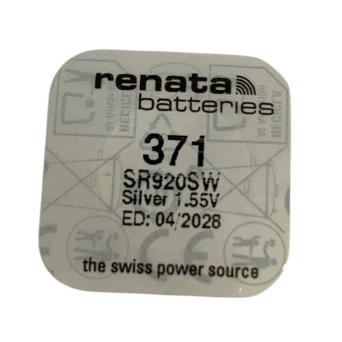 ถ่านกระดุม Renata ถ่านของแท้ 1.55V SR920,SR920SW / 371  แบ่งจำหน่าย 1เม็ด,5เม็ด