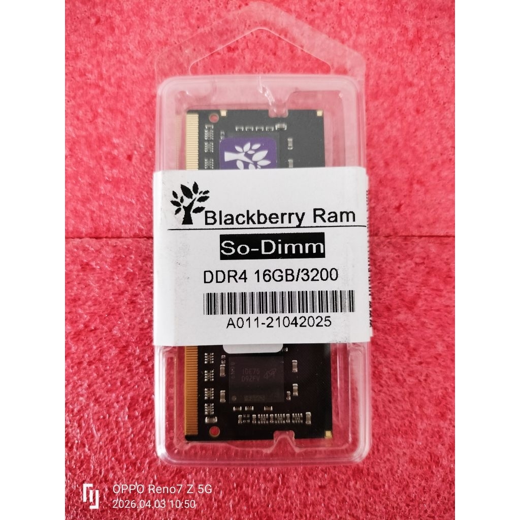 RAM 16GB Notebook BlackBerey DDR4 บัส 3200MHz ของใหม่ แกะเทส ใช้งานปกติ