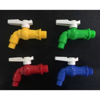 ก๊อกน้ำ pvc 1/2 ราคาถูก (คละสี)
