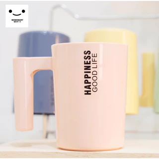 MOMOMART แก้วน้ำพลาสติก แก้วน้ำดื่ม สีพาสเทล มีหูจับ 460 ml รุ่น MD10-011-20