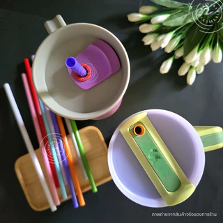 หลอดน้ำพลาสติกแข็งยาว30cm เหมาะสำหรับแก้ว40oz ใช้ซ้ำได้ Reusable Plastic Drinking Straws