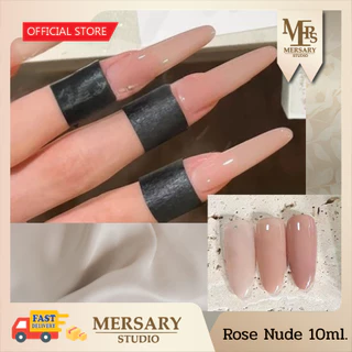 สีทาเล็บสุขภาพดี เนื้อไซรัป Rose Nude สีเจลชมพูนู้ดน้ำตาล ทาได้ทุกโทนสีผิว สีเจลลี่ นู้ดไซรัป สีละมุน ขับผิว