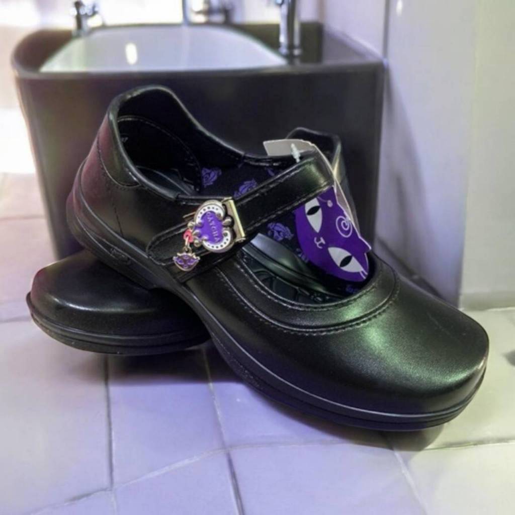 Catcha แคทช่า รองเท้านักเรียนหญิงหนังดำ ยี่ห้อ Catcha รุ่น cx Size 30-42 มีบริการส่งด่วน