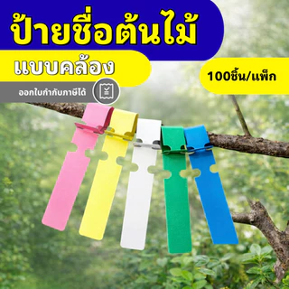 ป้ายเขียนชื่อต้นไม้ แบบคล้อง กันน้ำ ทนแดด เขียนได้ ใช้ซ้ำได้ สำหรับสวน/เพาะปลูก 100ชิ้น/แพ็ก