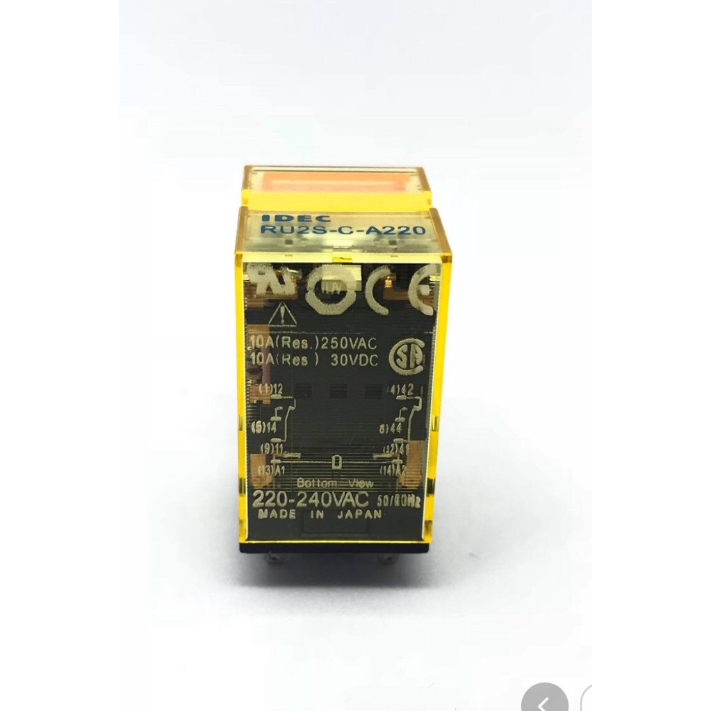 รีเลย์RELAY IDEC รีเลย์ 2 contact มีไฟ LED RU2S-C 220VAC ราคาไม่รวม vat สินค้าประกัน 90 วันจากการผลิ
