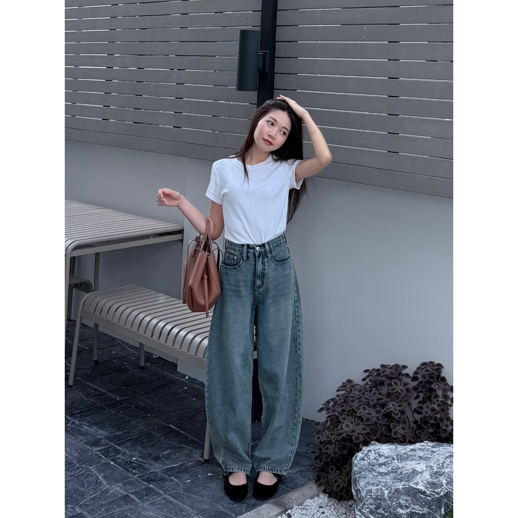 กางเกงยีนส์ทรงBarrel curve