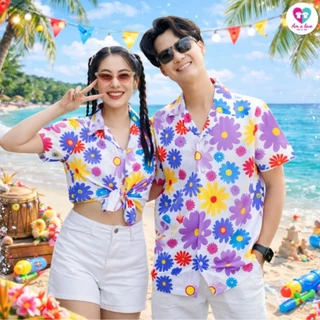 พร้อมส่ง!! เสื้อฮาวาย ใส่ทีม เพื่อน คู่รัก ครอบครัว (NT)