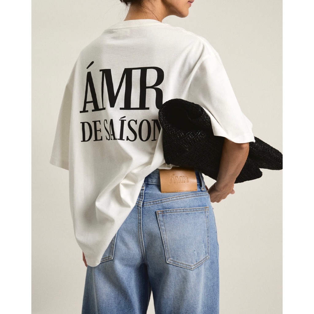 AMR DE SAISON ( AIMER ) - AMR DE SAISON Logo T-Shirt in White