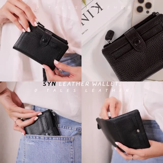 DTALES Syn กระเป๋าสตางค์หนังแท้ หนังวัวนุ่มๆ 13ช่องบัตร 15สี พร้อมกล่องและถุงผ้าถนอมหนัง