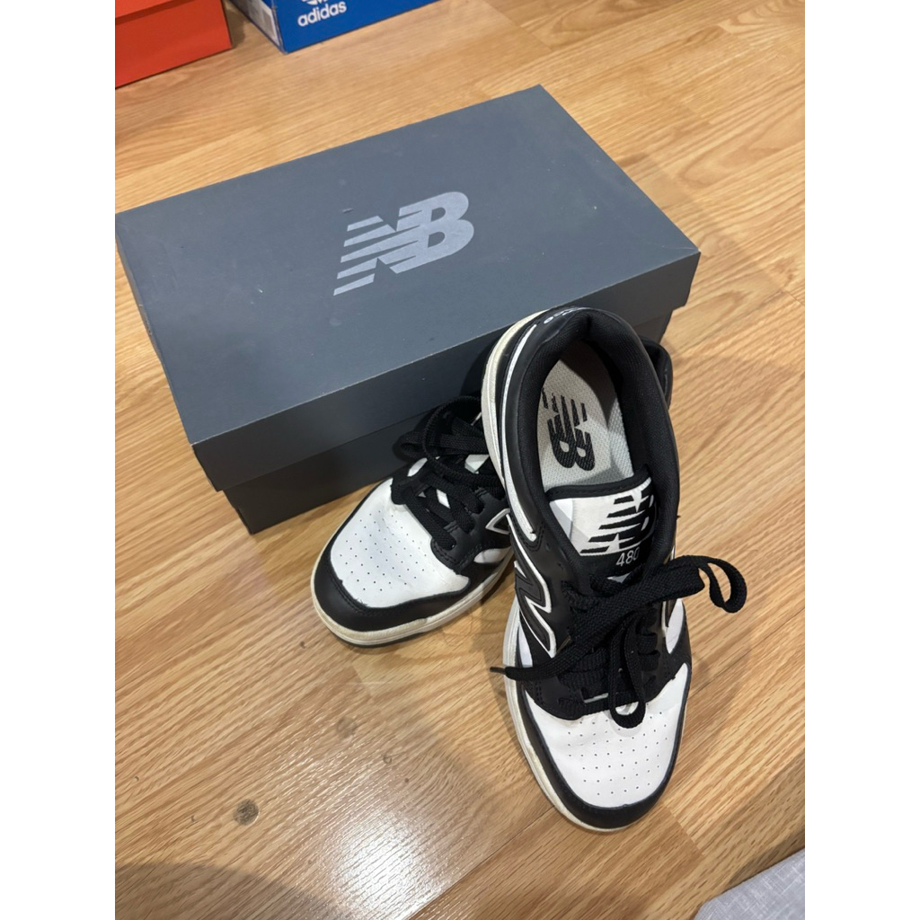 รองเท้ามือสอง New Balance 480 Black&White รองเท้าผ้าใบมือสอง size 39