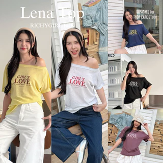 RICHYGIRL | Lena Top เสื้อปาดไหล่ผ้าสลาฟ ซีทรู ใส่สบายระบายอากาศได้ดี เสื้อสงกรานต์