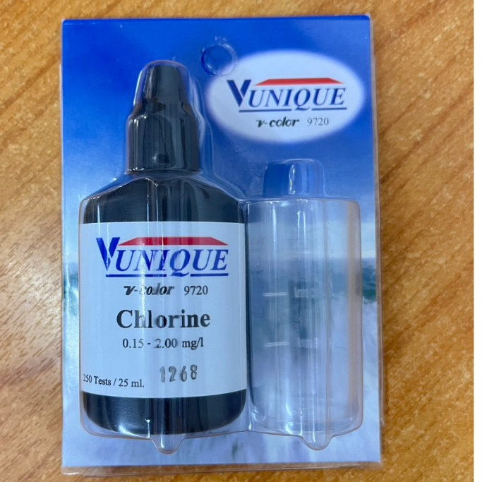 ชุดทดสอบคลอรีน Chlorine ช่วงการวัด 0.15-2.00 mg/l ยี่ห้อ VUNIQUE