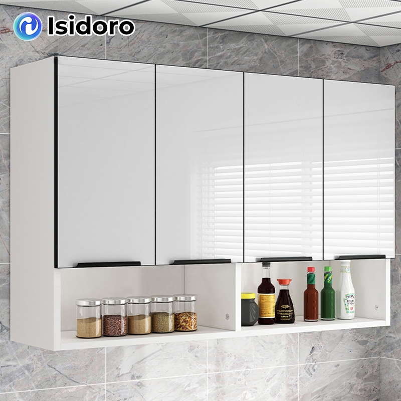 Isidoro ตู้ครัว ตู้แขวนผนัง ตู้เก็บของ ตู้แขวนห้องครัว พื้นที่จัดเก็บขนาดใหญ่ เพิ่มพื้นที่จัดเก็บได้มากยิ่งขึ้น cupboar