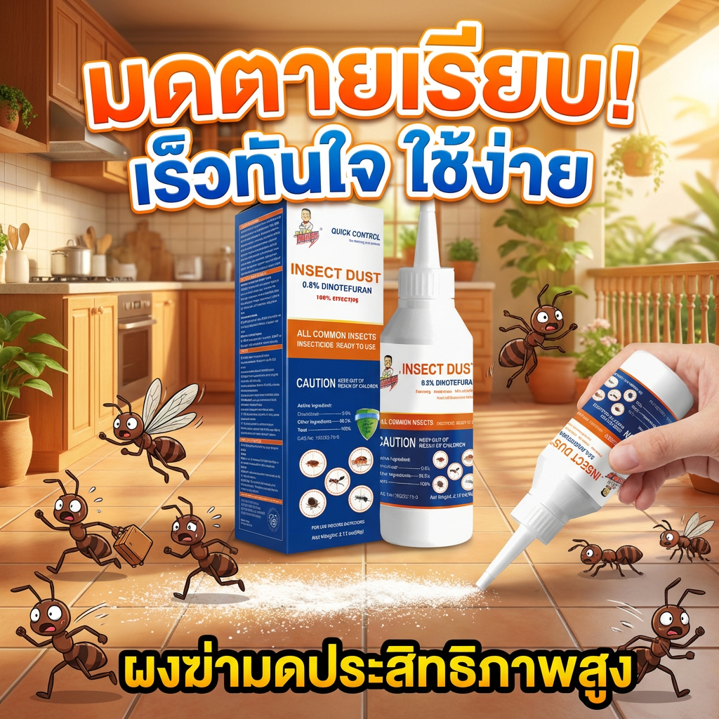 โรยปุ๊บ มดหายหมด! TIA ผงกำจัดมด กำจัดมด ผงโรยมด ผงกำจัดปลวก ยากำจัดปลวก ควบคุมมดได้อย่างรวดเร็ว