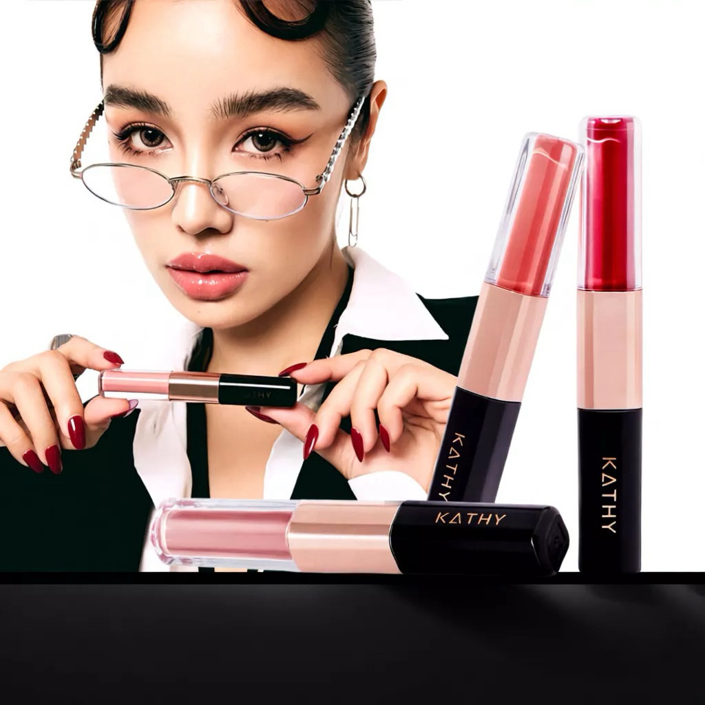 ลิปกระแต ของแท้!! ลิปดูโอ้ ลิปจูบไม่หลุด ลิปกันน้ำ ลิปติดทน LIP DUO Matte&Shine fix ลิปไม่ติดแมส ลิป