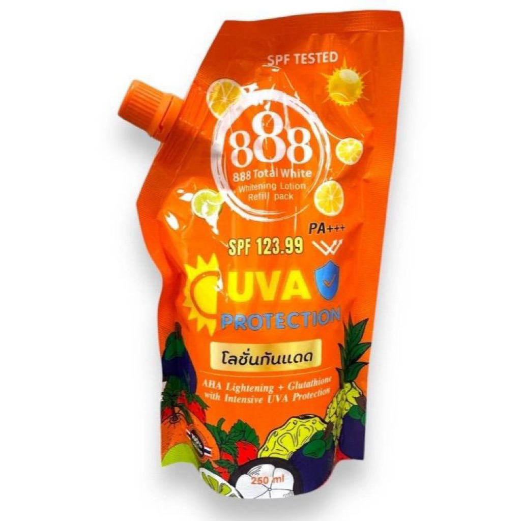 888 Lotion โลชั่นกันแดด 1 ถุง 250Ml.