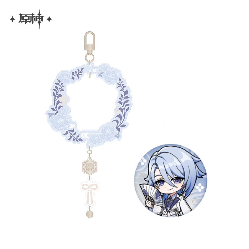 [ พร้อมส่ง / Official ] Genshin Impact Ayato Impression Costume - Badge + Frame Keychain เกนชิน เข็มกลัด พวงกุญแจ