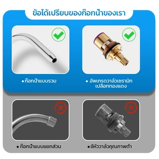 ก๊อกน้ำ ด้ามเปิดแบบหมุน Faucet เครื่องกรองน้ำ 1/4 นิ้ว แถม อุปกรณ์ครบชุด และสายยาง 2 หุน 2 เมตร