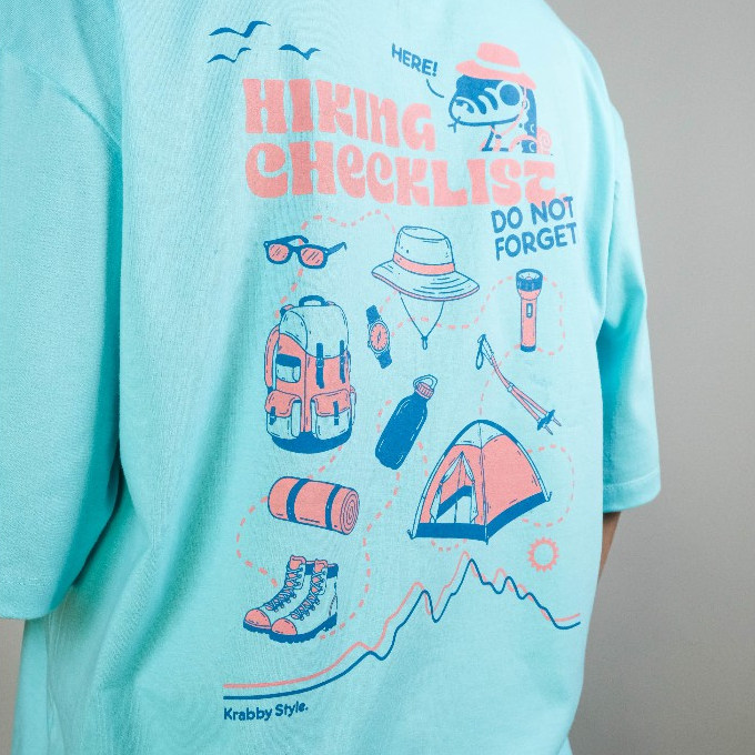 Krabby Style เสื้อยืด Oversize รุ่น I’M HERE! HIKING รูปที่ 4