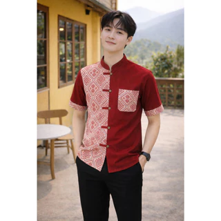 เสื้อผ้าฝ้ายลายไทย-ทูโทนท่านชาย