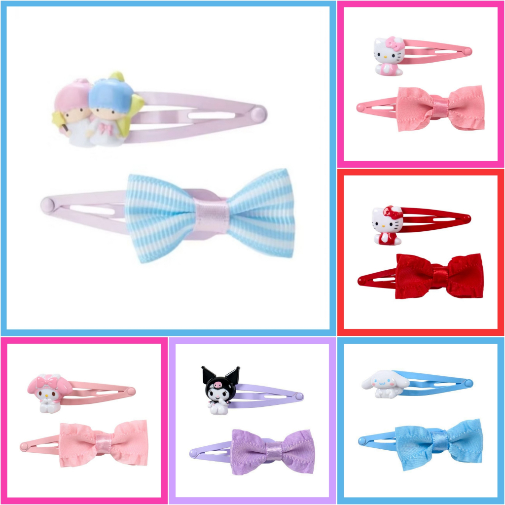 💜 แท้ 100% กิ๊บติดผม Sanrio hair clip 💙 กิ๊บโบ Sanrio กิ๊บป๊อกแป๊ก Sanrio