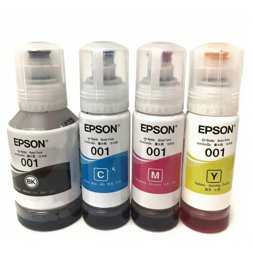 Epson Ink 001 Epson T03Y (001) Ink Bottle Set 4 Colors Dye Ink for Printer L4150 L4160 L5190 L6160 L