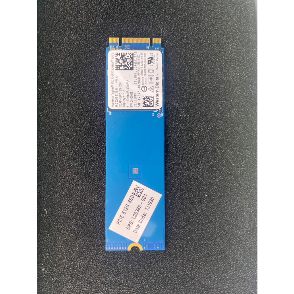 ssd m.2 sata 512GB มือสองสภาพสวย เทสแล้วเขียว ไม่ติดสีใดๆ