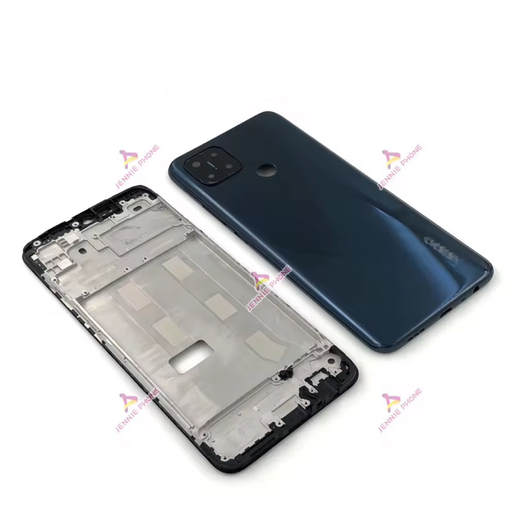 บอดี้ Oppo A15 A15S เคสกลางพร้อมฝาหลัง ใหม่ (แถมเลนส์กล้อง+ปุ่มข้าง) อะไหล่บอดี้
