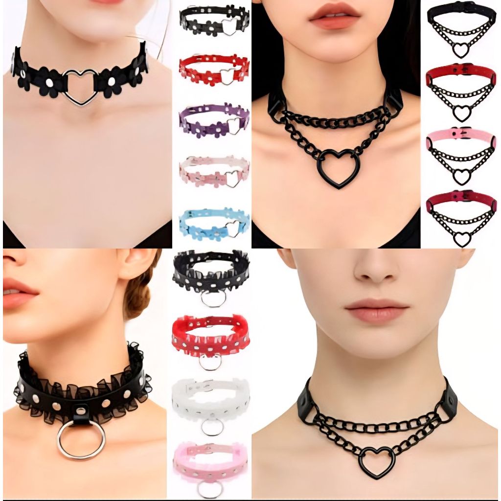 🇹🇭 (พร้อมส่ง) สร้อยคอโชคเกอร์แฟชั่น สไตล์พังก์ โกธิคยุโรป ดีไซน์ทันสมัยสวยเก๋