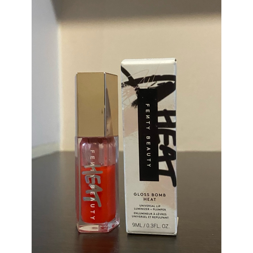 (ของแท้จาก sephora💯) Fenty beauty Gloss Bomb Heat Lip Luminizer + Plumpere สี hot cherry ลิปกลอสปากอ