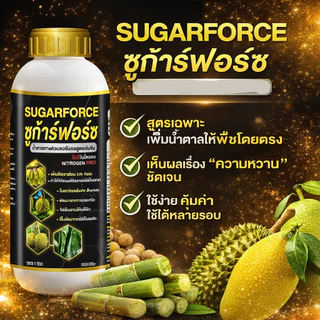 ซูก้าร์ฟอร์ซ น้ำตาลทางด่วน สูตรเข้มข้น ซอบิทอล ไม่มีไนโตรเจน เพิ่มความหวาน เพิ่มคุณภาพผลผลิต 1 ลิตร