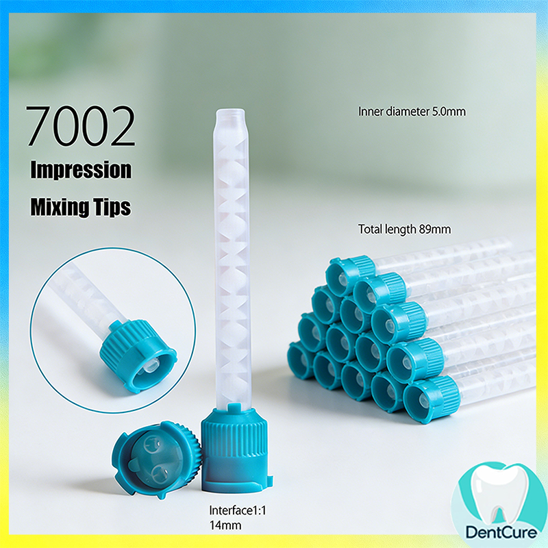 50pcs Dental Impression Mixing Tips Nozzle หัวผสมซิลิโคนสำหรับการพิมพ์ฟัน - หัวจ่ายและผสมแบบใช้ครั้งเดียวทิ้ง สีเขียว