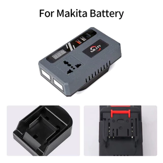 MLHY อินเวอร์เตอร์ไร้สายกำลังสูง 120 วัตต์ ตัวแปลงไฟ 21V ถึง 220V เต้ารับสากลเอาต์พุต USB 3 ช่อง