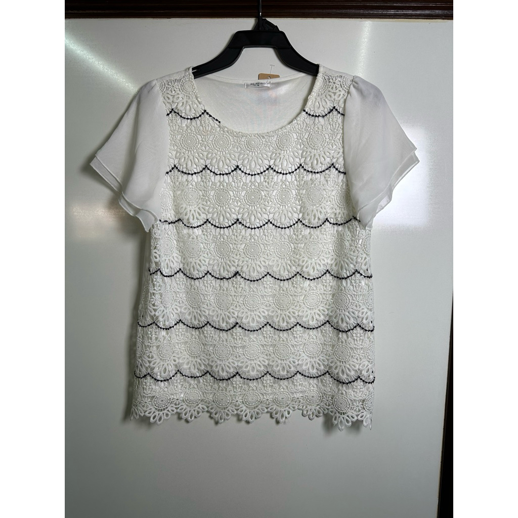 มือสอง🇯🇵glacier เสื้อลูกไม้