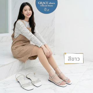 Grace แตะเพชรรัดข้อ พื้นซับหนาๆ 8 มิล นิ่มสุดๆ รองเท้าแฟชั่น แตะสายเพชร ใส่สบายมาก ไซส์ 36-41minimal