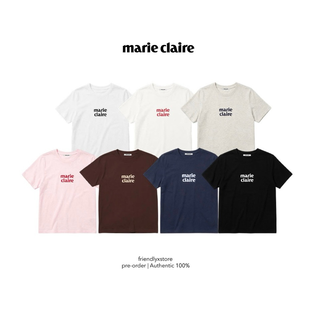 (pre-order) Marie Claire - basic logo tee (sale 65%) รอบโปรของแท้