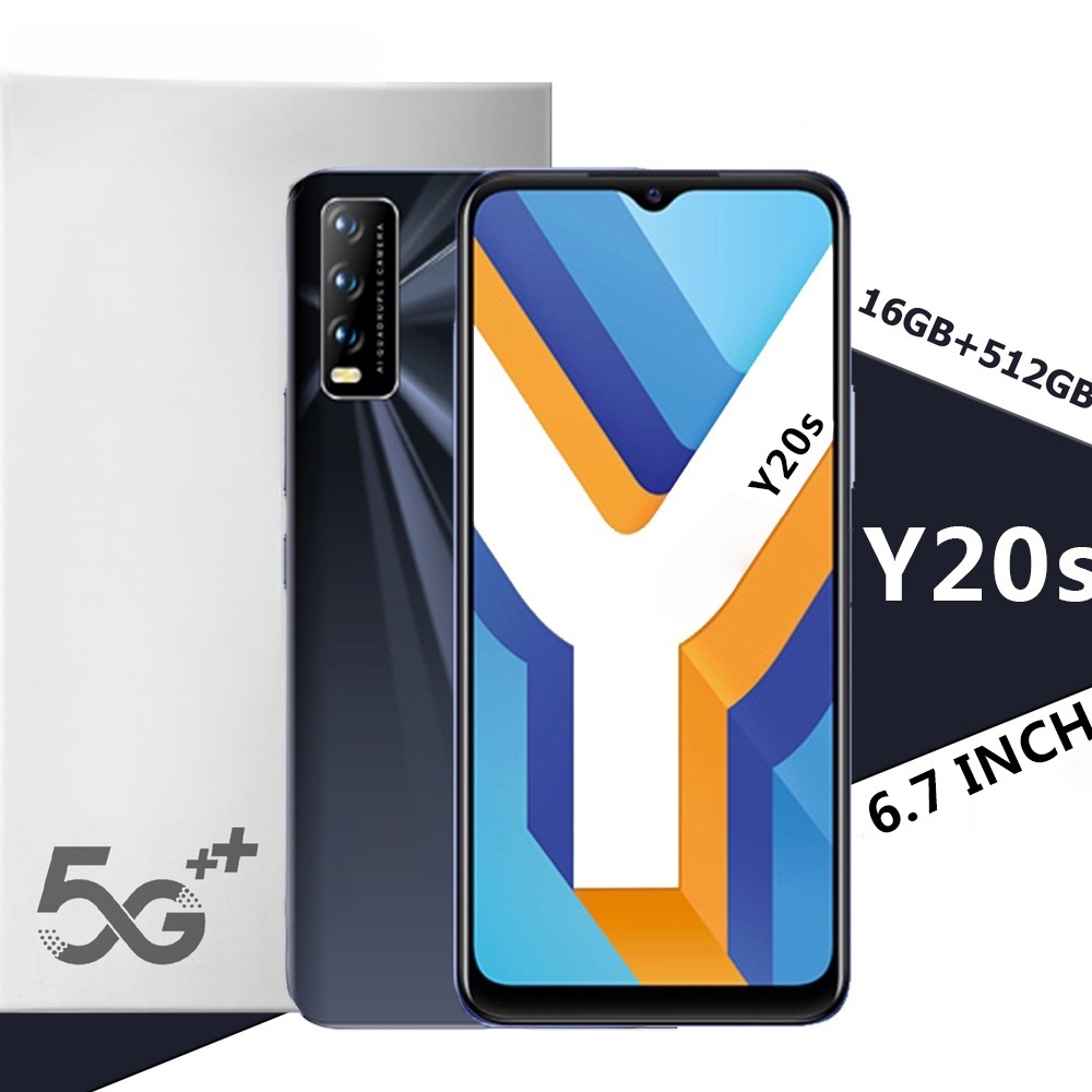 โทรศัพท์มือถือ Y20s 5G 6.7นิ้ว รองรับ2ซิม แรม16GB รอม512GB Smartphone Android 6800mAh โทรศัพท์ราคาถู